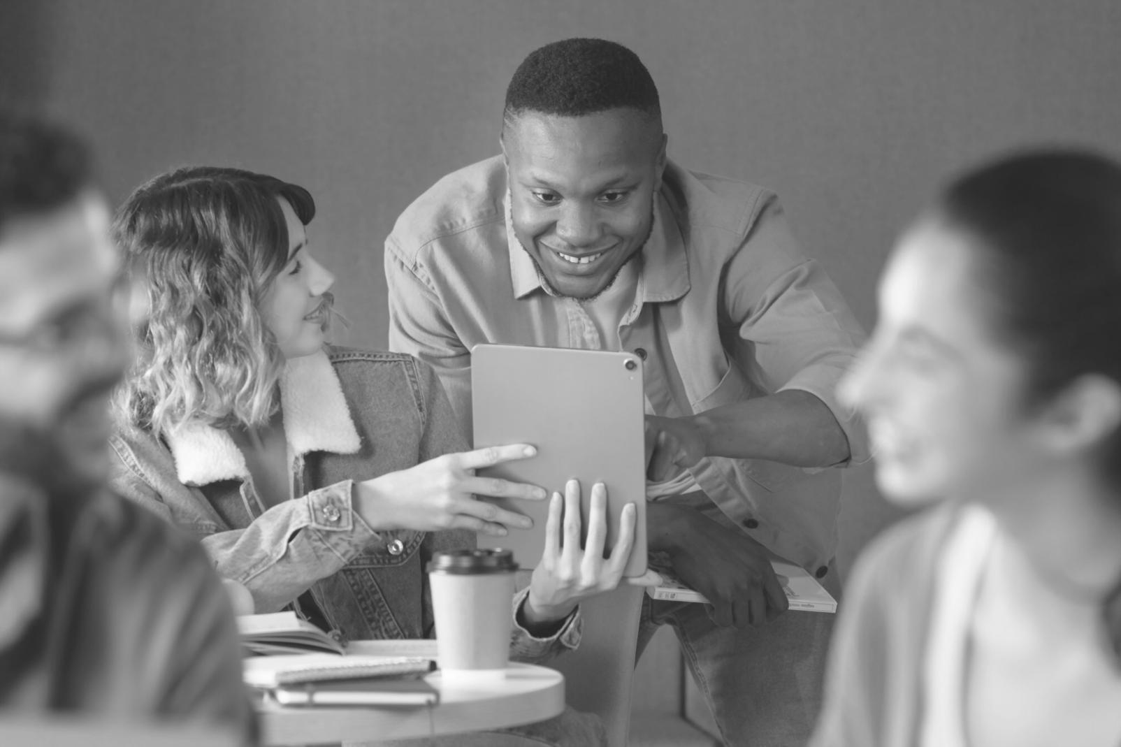 Professional learning environment with modern technology and collaborative workspace